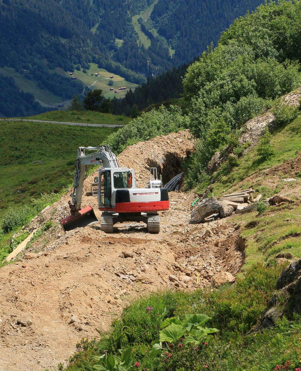 Beschneiungsanlagen sind Grossbaustellen